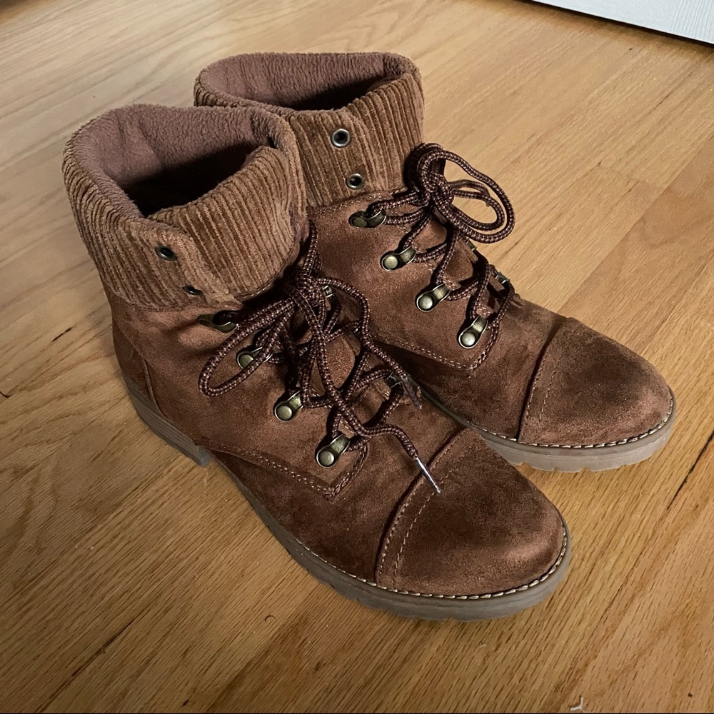 Brown Suede Winter Boots